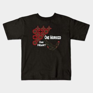 Solidarity in Diversity: One Heart, One Morocco DNA Morish Kids T-Shirt